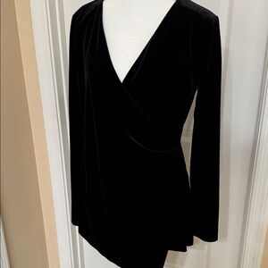 Elegant Black Wrap Top